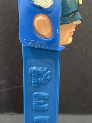 Vintage PEZ Captain America Spender 1978 ohne Füße Österreich Marvel Comics - Bild 5 von 8