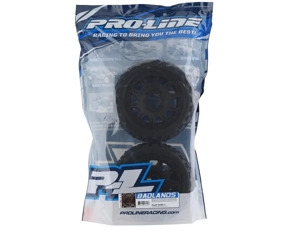 Pro-Line Badlands MX57 5.7" Pre-Mounted 1/6 Monster Truck Tires (Black) (Soft) - Image 4 of 4