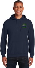 Blue Line Shamrock Pullover Hoodie Navy Embroidered