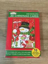 Christmas House Lot of 20 Christmas Cards with Envelopes 10 Designs