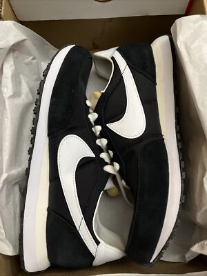 NIKE WAFFLE TRAINER 2 (GS) SIZE 6Y BLACK / WHITE-SAIL  GRADE SCHOOL DC6477 001
