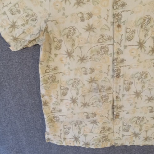 Traders Bay Shirt Mens XL Short Sleeve Button Front Palms Pineapples Cotton - Picture 5 of 14