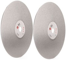 2Pcs 6'' inch Diamond Flat Lap Disc 240 Grit Grinding Sanding Disk Lapidary Tool