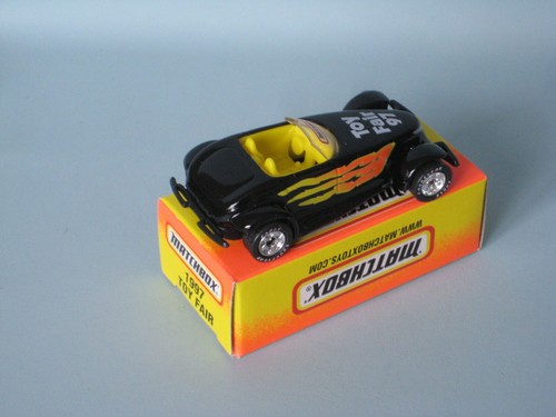 Matchbox Toy Fair Prowler 1997 modelo de juguete en caja coche 70 mm de largo asientos amarillos en caja - Imagen 2 de 3