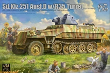 Border BT-042 1/35 Scale Sd.Kfz.251 Ausf.D W/R35 Turret APXR SA18 37MM GUN Model