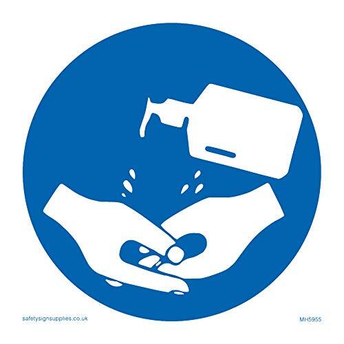 Simbolo disinfettante per mani  plastica semirigida 1 mm