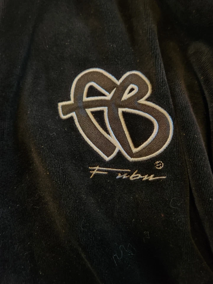 Chaqueta FUBU 05 Track Para Hombre Pequeña XBlack Forever 21 Hip Hop Cremallera Completa Terciopelo Foto 2 de 4