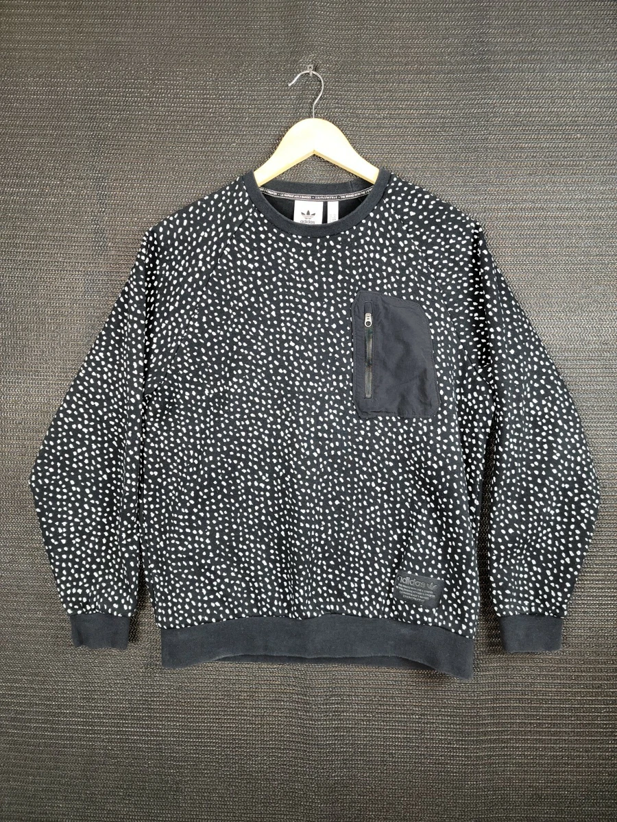 Adidas pullover sweatshirt size Medium funky dots all over pocket streetwear