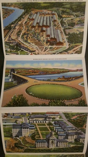 POSTCARD FOLD OUT BOOKLET SOUVENIR Interesting Views PITTSBURGH PENNSYLVANIA - Picture 7 of 10