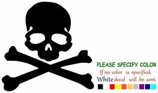 Skull Cross Bone Vinyl Decal Sticker Car Window Bumper Wall Laptop 9"