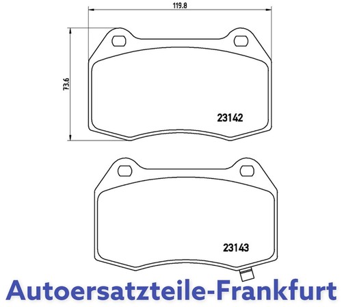 Brembo Bremsbeläge VORNE für NISSAN 350Z Coupe /Roadster Z33 + HONDA INTEGRA CIV - Picture 4 of 4