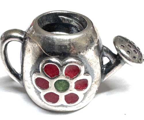 Authentic Pandora Moments Sterling Silver Watering Can Charm 791090EN43 - Picture 4 of 7