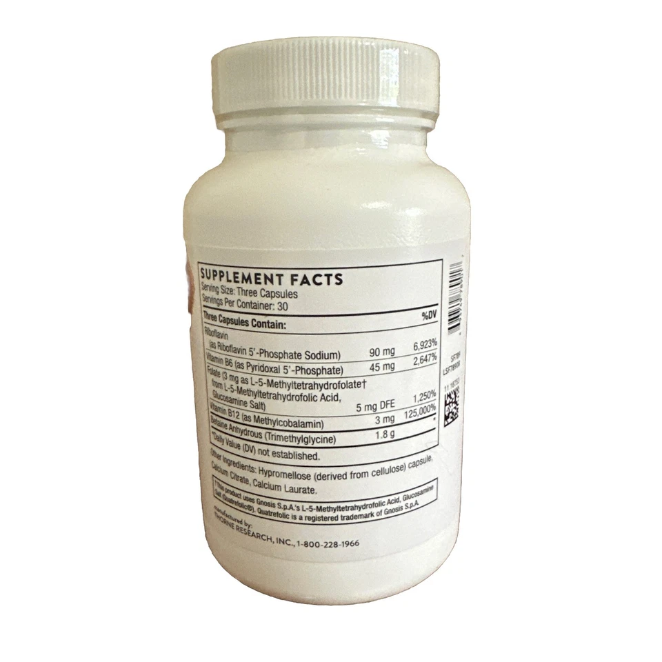 Thorne Research Methyl-Guard Plus 90 Cápsulas Exp 04/27 Nuevo ENVÍO GRATUITO... Foto 3 de 3