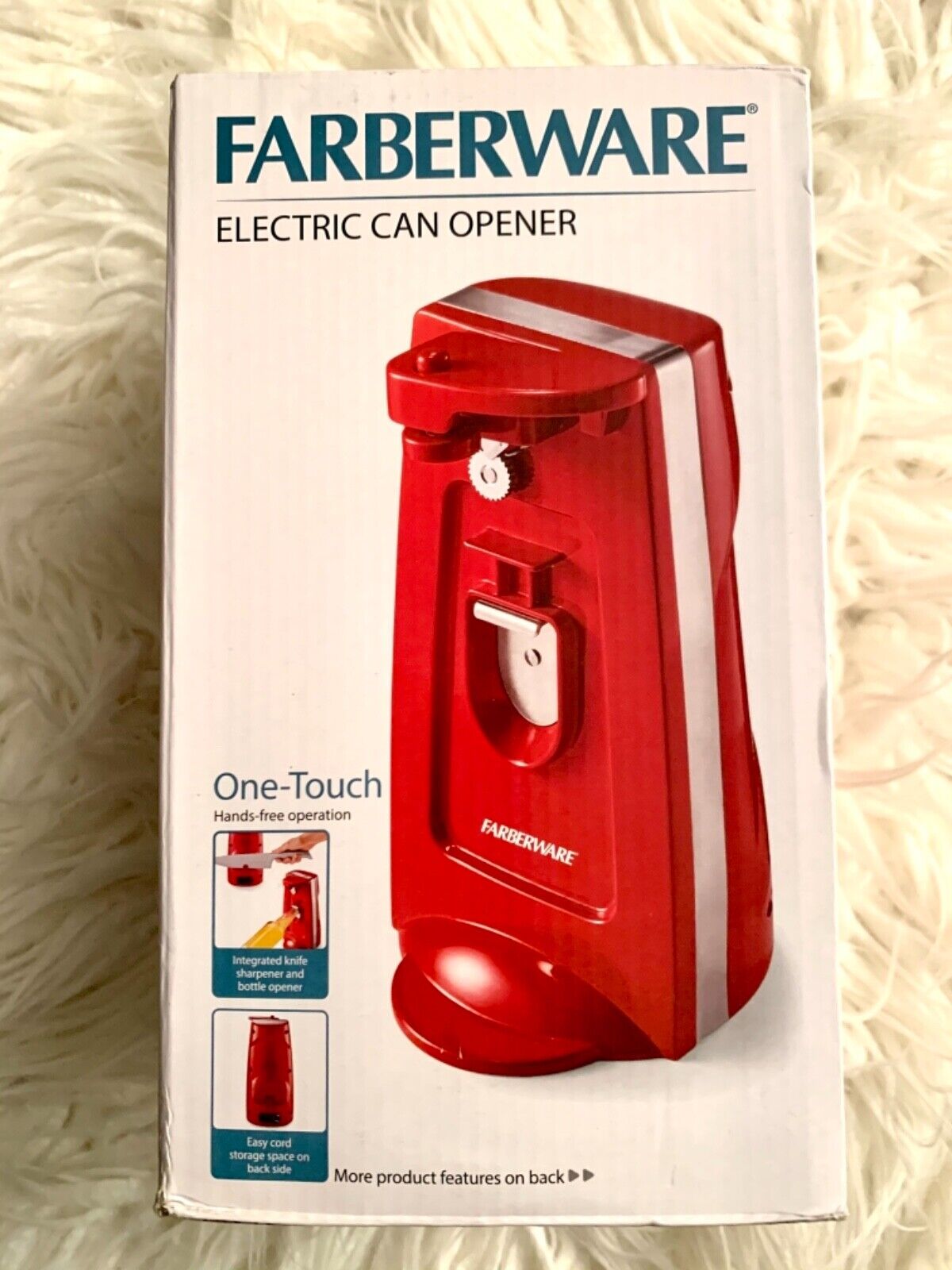 Farberware Electric Can Opener Red 70W 120 V