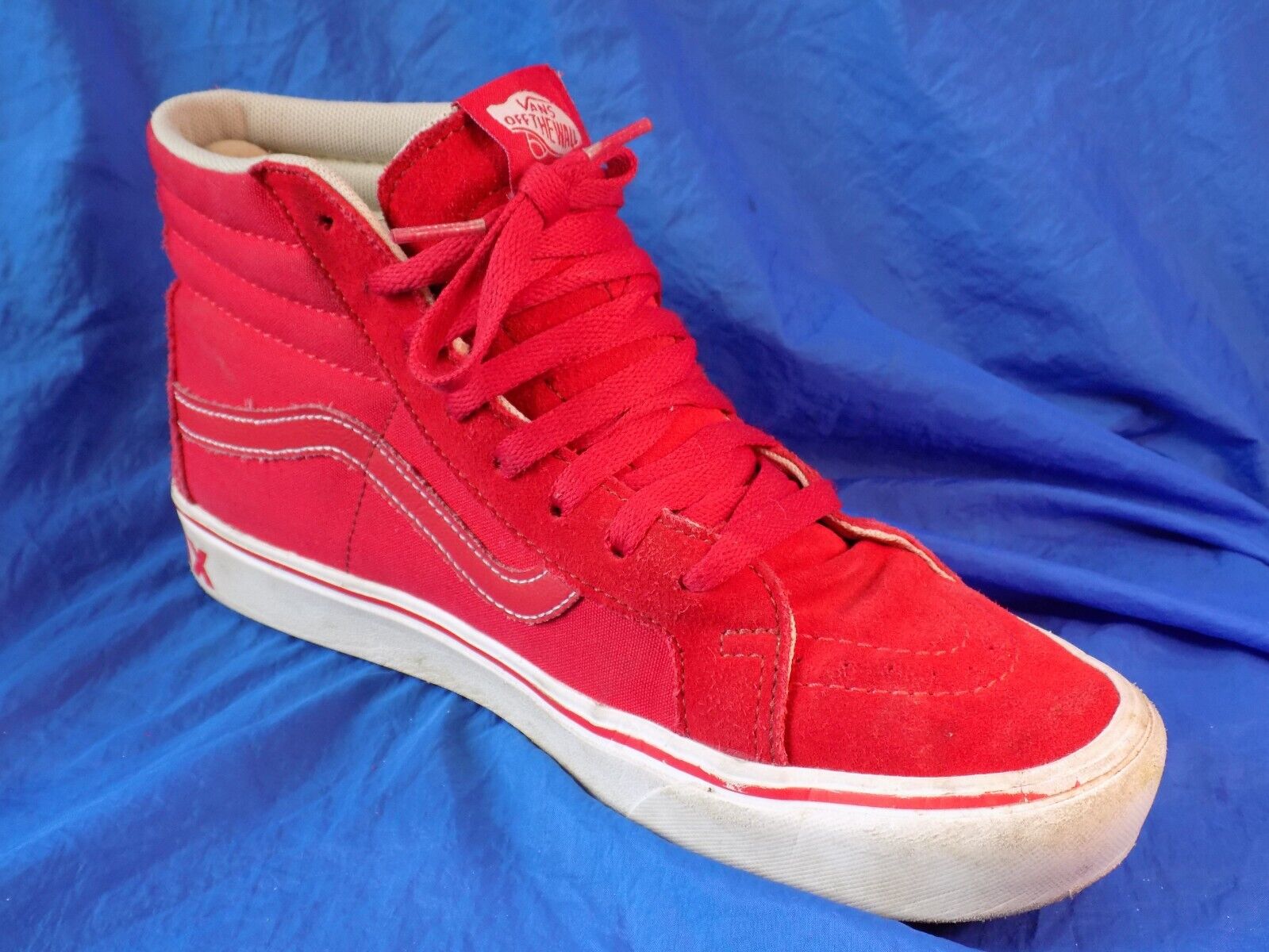 VANS Off The Wall SIXTY SIX Red Mid Top Sneakers Men 8.5Wn 10 UK 7.5