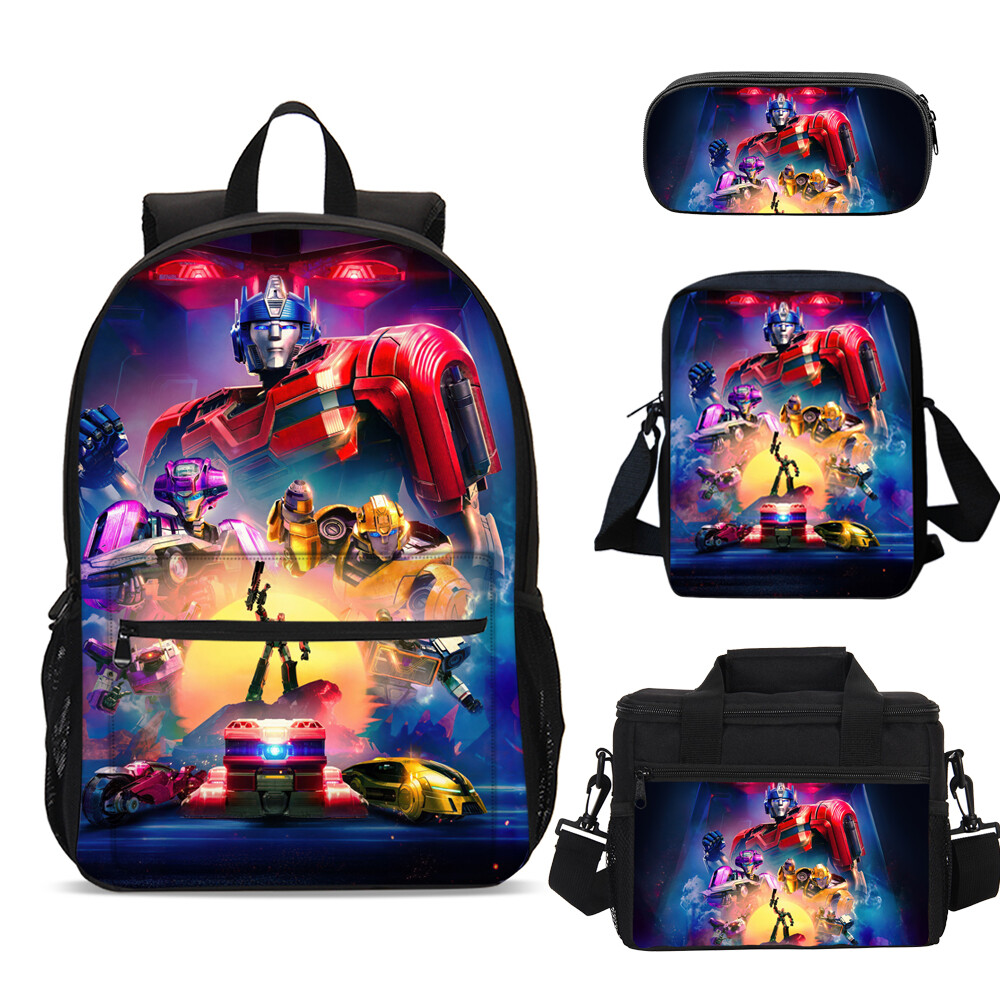 Transformers One Kids School Backpacks Insulated Lunch Bag Pen