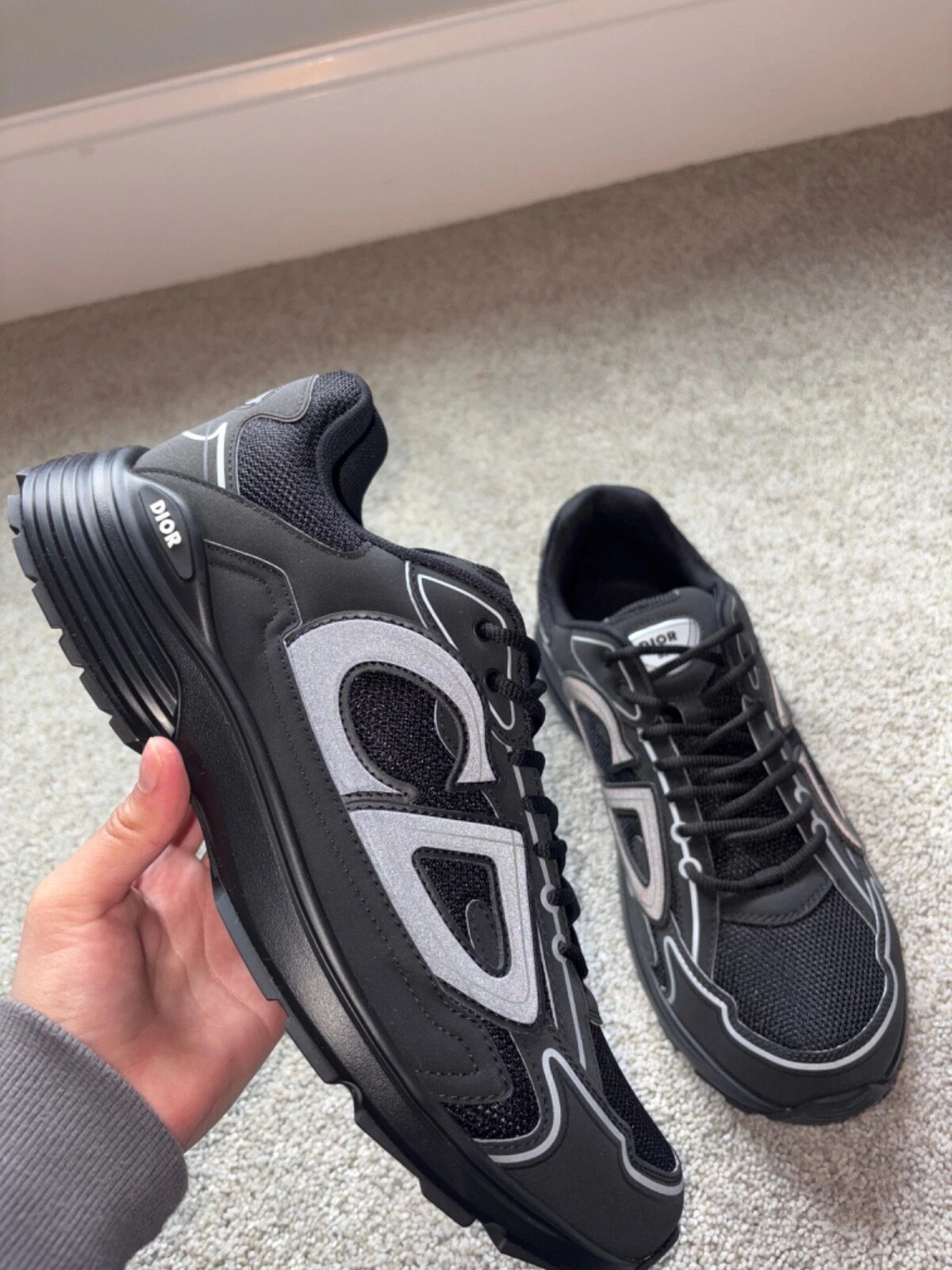 Baskets mode Dior B30   Triple noir   Homme EU 44