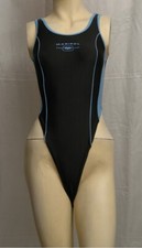 Black Spandex Thong Leotard for Women Size 10 Small