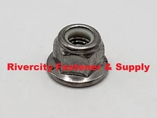 M6-1.0 Stainless Serrated Flange Nylon Insert Lock Nuts / Nut nylock M6x1.0