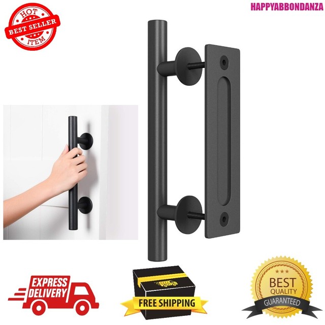 Heavy Duty Pull And Flush Barn Door Handle Set Large Rustic Lack