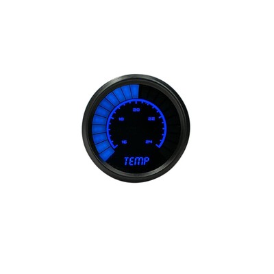 Intellitronix Water Temperature Gauge Blue LED Analog Bar Graph 2-1/16  W/ Bl...