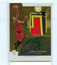 Omari Spellman 2018-19 Panini Opulence Rookie 3 Color Patch Auto #D /10