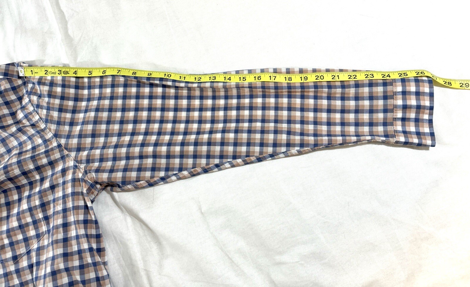 Lacoste Men’s Button Down Shirt Blue Khaki White Regular Fit Size 45 thumbnail 8