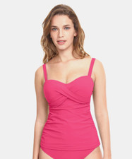 Profile by Gottex Women's Tutu Frutti Underwire D-Cup Tankini Top size 34D