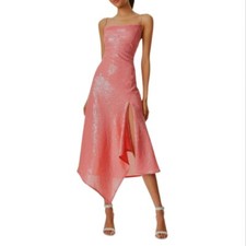 ALICE + OLIVIA Harmony Sequined Asymmetric Slipdress