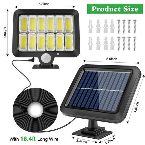 Solar Power LED PIR Bewegungsmelder Wandleuchte Sicherheit Außen Garten Flut Lampe - Bild 47 von 59