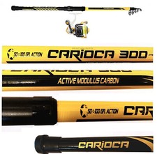 kit canna da pesca beach ledgering 3m lancio + mulinello filo surfcasting mare