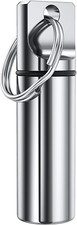 Small Pocket Pill Box Keychain, Aluminium Alloy Portable Mini Pill Organizer Cas