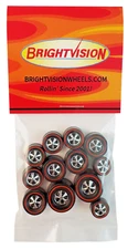 12 Brightvision Redline Wheels– 2 XL, 4 Lg, 4 Med & 2 Sm Deep Dish Bright Chrome