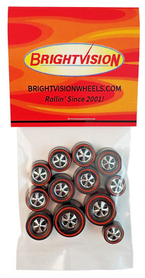12 Brightvision Redline Wheels  2 XL, 4 Lg, 4 Med & 2 Sm Deep Dish Bright Chrome
