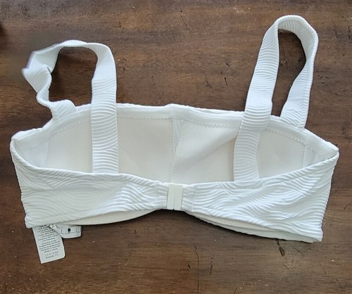 NWOT Seafolly Capri 6 USA SZ Napolitano Dream Girl White Bikini Top 123328 - Picture 3 of 4