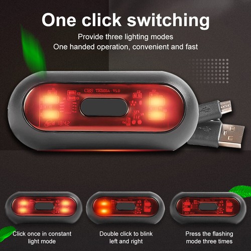 Rechargeable Motorcycle Bike Helmet Light for Night Riding Safety Warning Light