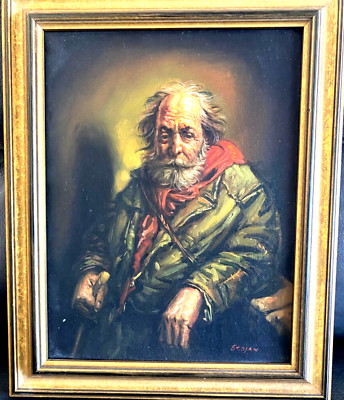 Vintage Oil Painting on Canvas by Stojan Vidinic
