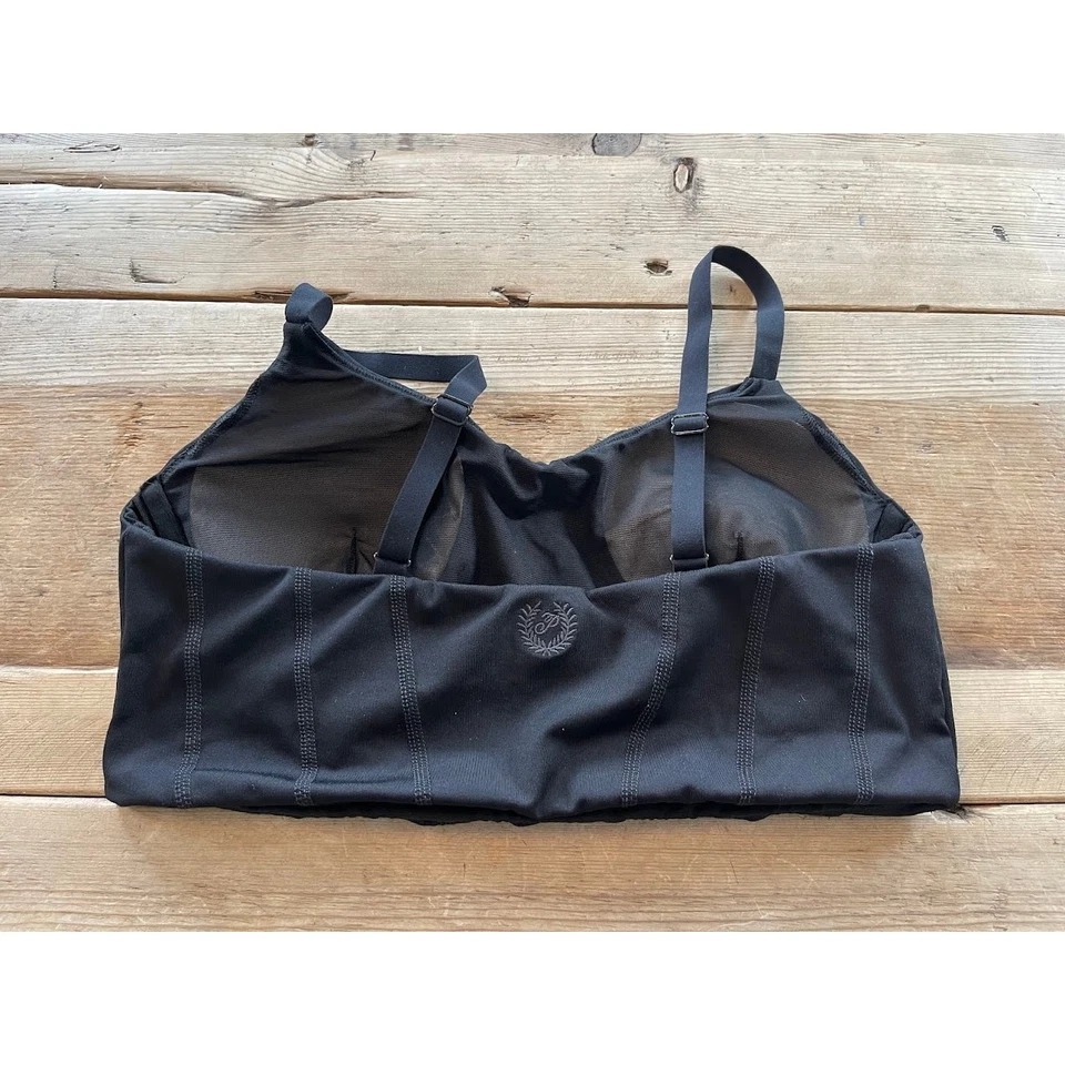 PINK Victoria's Secret Black LARGE The Wave Ultimate Longline Sport Bra VS - Image 2 of 2