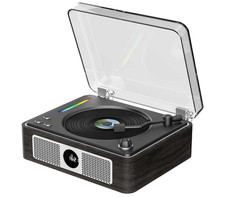 THINKYA TH-A11 CD Player Bluetooth Receiver Transmitter Retro Design Black New