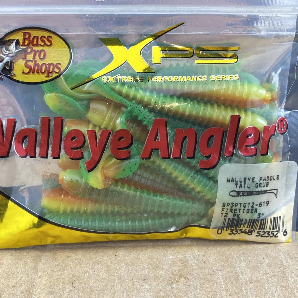 Bass Pro Shops XPS Walleye Angler Walleye Paddle Tail Grub, ENVÍO COMBINADO $1 Foto 2 de 3