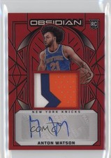2024 Panini Obsidian Rookie Jersey Electric Etch Red Flood Anton Watson Auto q2w