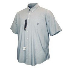 NWT Chaps Ralph Lauren Blue Short Sleeve Oxford Shirt Size 2XL Pocket