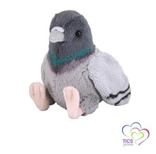 Sun Lemon Fluffy Hat GY S 12 × 19 × 15cm Plush Bird Pigeon Gray Gray Animal