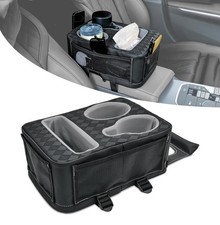 Center Console Cup Holder, Universal Car Armrest Storage Box with Bottle Hold...