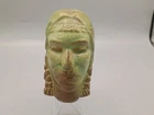 Vintage Frankoma Pottery Green Indian Head