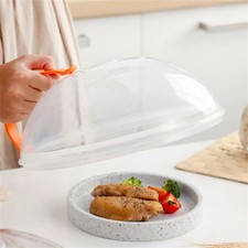 Microwave Food Cover Plate Vented Heat-resistant Food Splatter Protector Lid Des