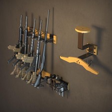Cvlife Gun Rack For Wall Gear Pistol Holder Indoor Wooden Gun Rack Wall Mount
