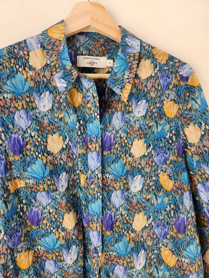 Sportscraft Size 14 Amalia Liberty Of London Floral Cotton Button Up Shirt - image 4 of 4