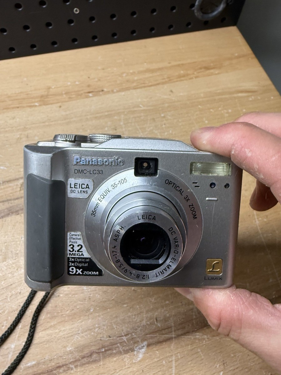 O) Panasonic Lumix DMC-LC33 Vintage Digital Camera 3.2MP Silver