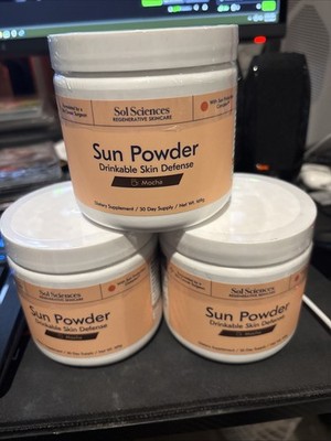 Lot of 3   Sol Sciences Sun Powder Drinkable Skin Defense Mocha -  NEW SEALED